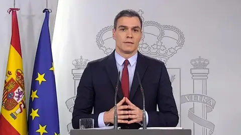 Pedro Sánchez declara el estado de alarma en España el 14 de marzo de 2020 Pedro Sánchez en rueda de prensa