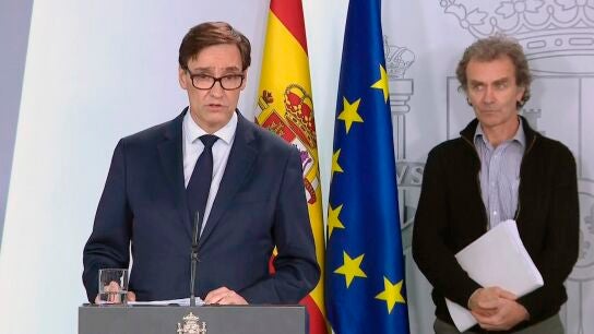 Salvador Illa, ministro de Sanidad, en rueda de prensa