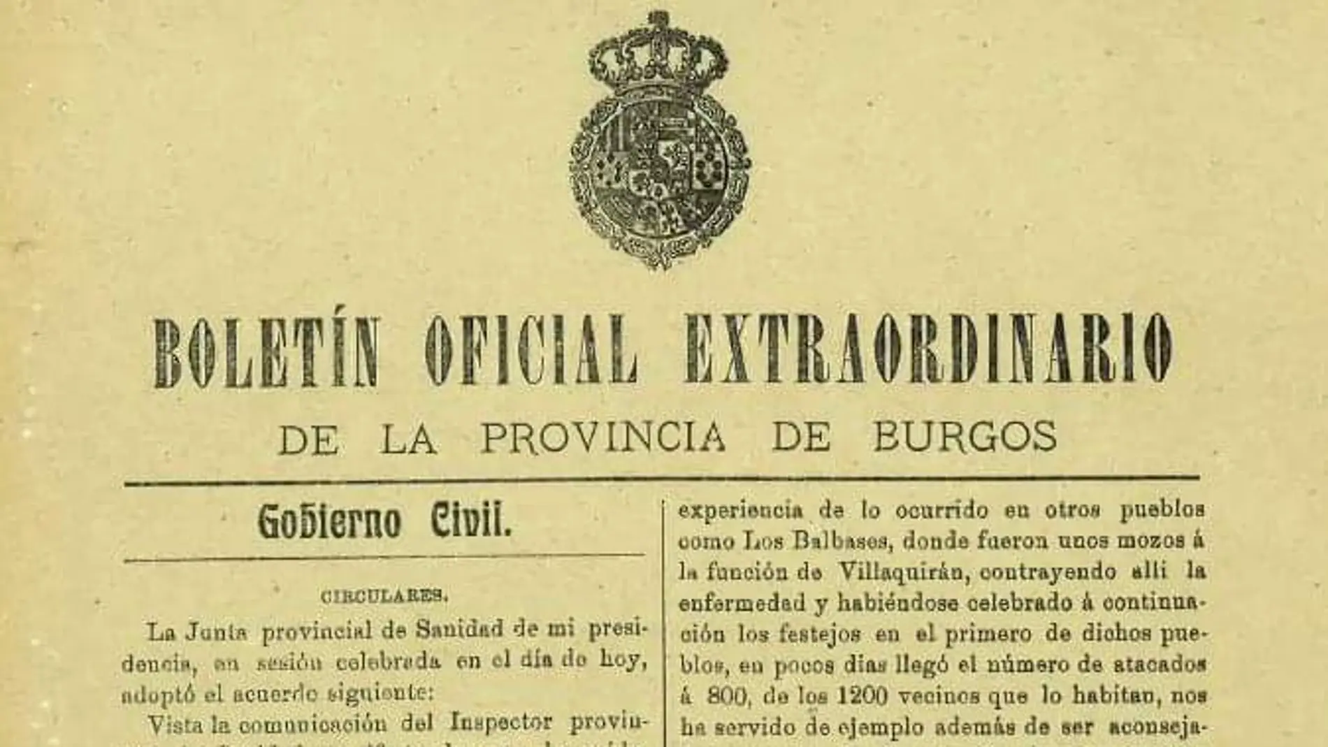 Medidas de Burgos contra la 'gripe española' Medidas de Burgos contra la 'gripe española'