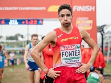 El atleta Ignacio Fontes, tras una carrera