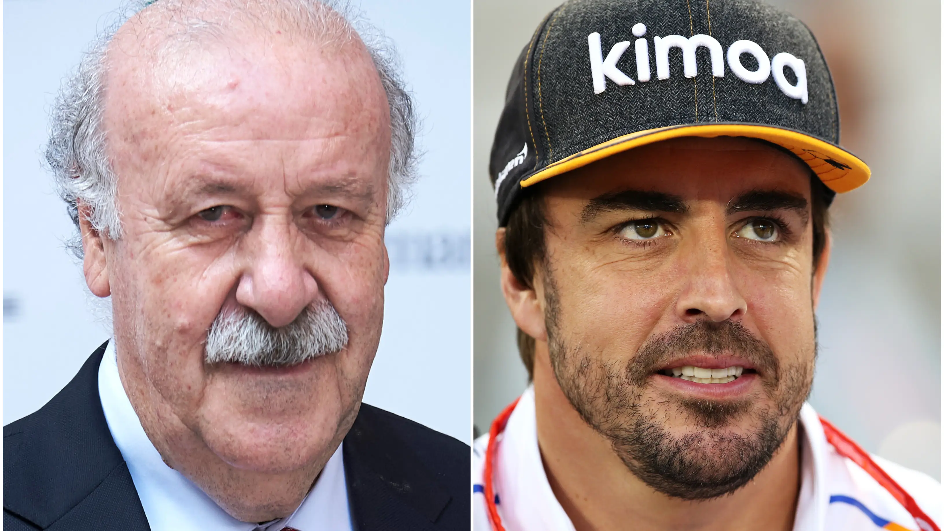 Vicente del Bosque y Fernando Alonso