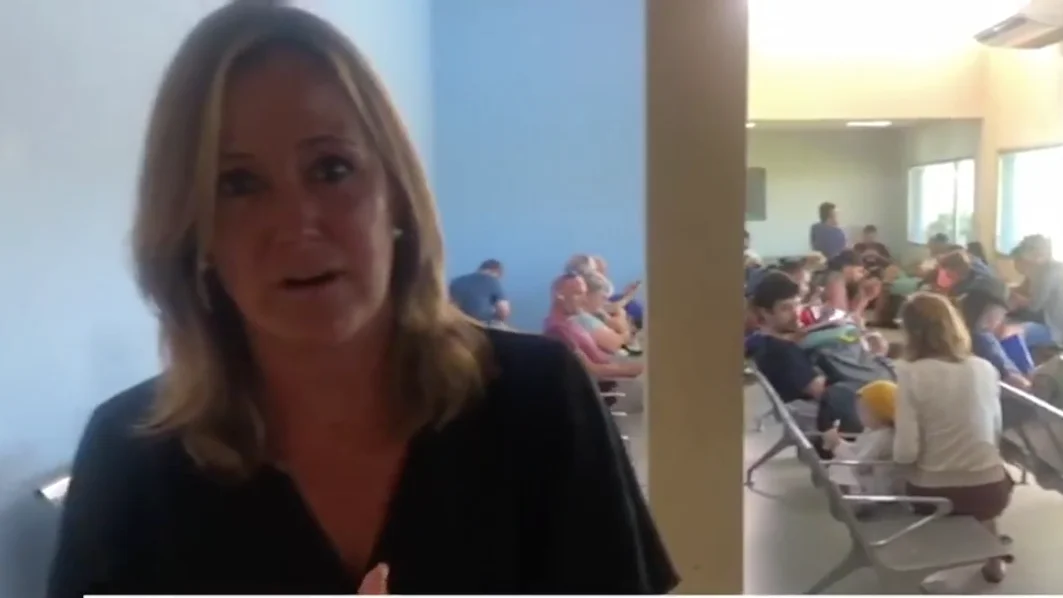 Mar&iacute;a Cheda en el aeropuerto de Panam&aacute;