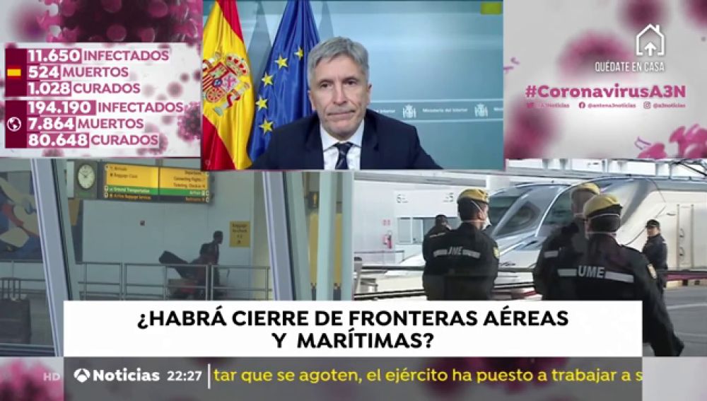 Fernando Grande-Marlaska, ministro del Interior: "No debe haber ningún tránsito de personas que no sea necesario y preciso"