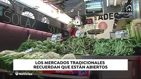 Los mercados tradicionales recuerdan que, al igual que los supermercados, también siguen abiertos durante el estado de alarma Los mercados tradicionales recuerdan que, al igual que los supermercados, también siguen abiertos durante el estado de alarma
