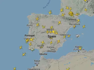 Interactivo de los vuelos a tiempo real en España y en el mundo Interactivo de los vuelos a tiempo real en España y en el mundo