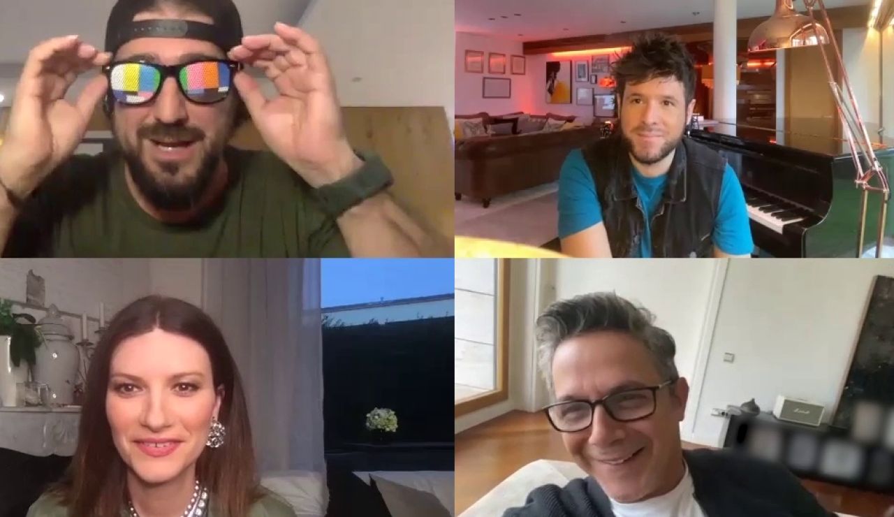 La entrañable y sincera videollamada de los coaches de 'La Voz' 2020: Muchas risas y también preocupaciones
