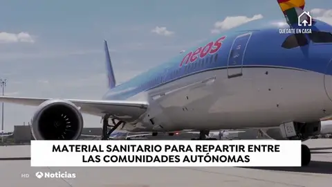 Llegan de China dos nuevos aviones con más de 3,5 millones de unidades de material sanitario contra el coronavirus Llegan de China dos nuevos aviones con más de 3,5 millones de unidades de material sanitario contra el coronavirus
