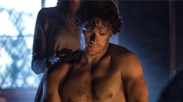 Sam Heughan como Jamie Fraser en 'Outlander'
