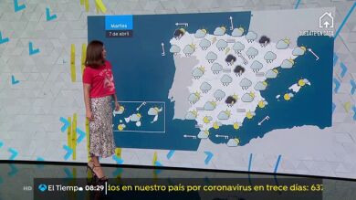 Este martes se esperan lluvias en el centro peninsular que se extenderán al resto durante la tarde