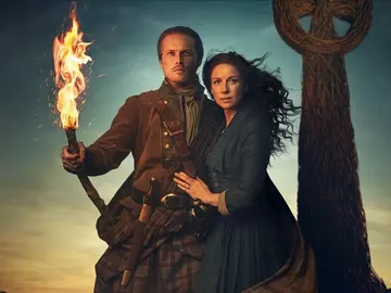 Sam Heughan y Caitriona Balfe en 'Outlander' Sam Heughan y Caitriona Balfe en 'Outlander'