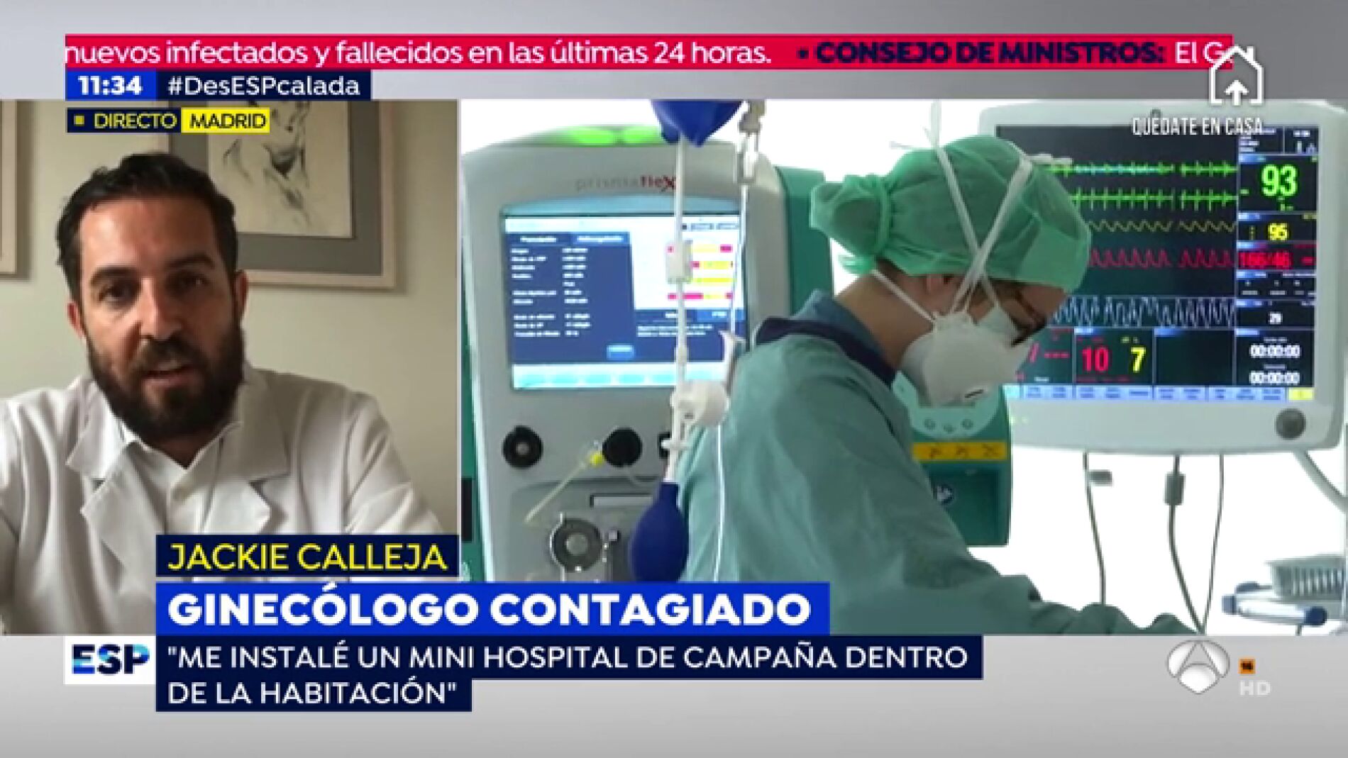 Ginec&oacute;logo contagiado.