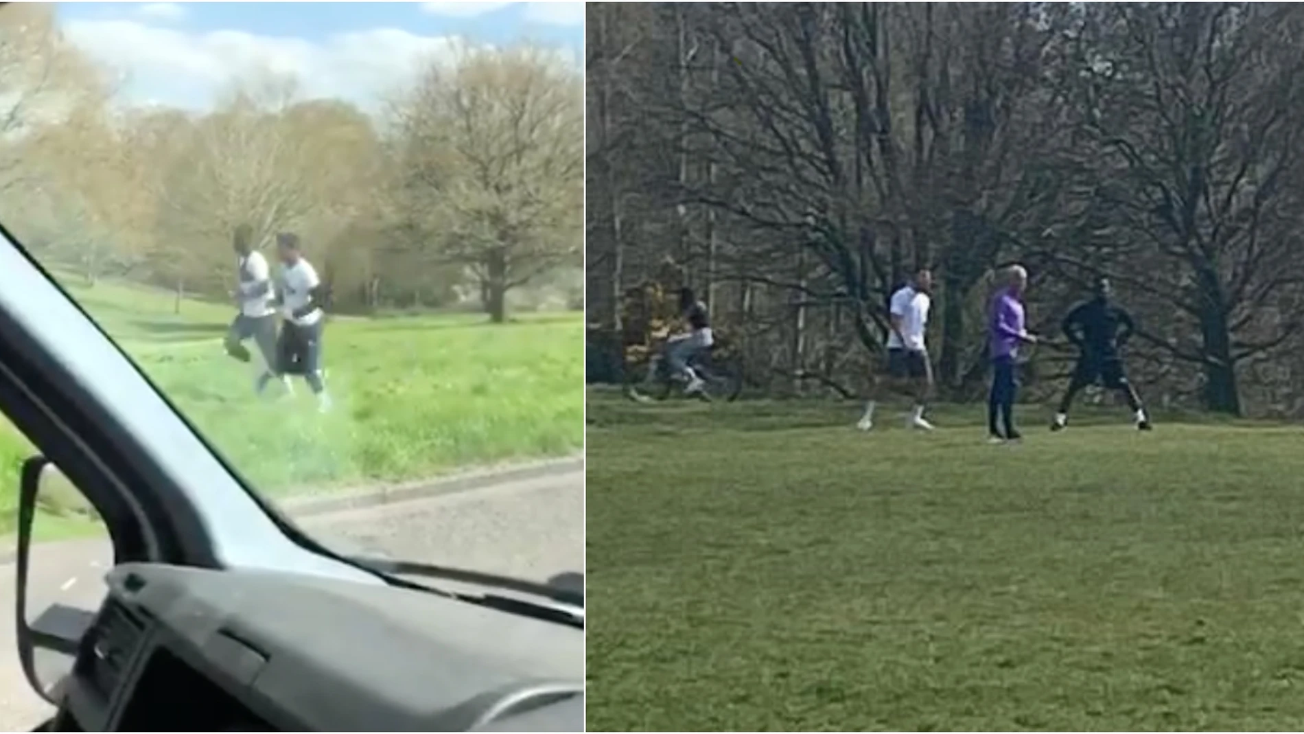 Imágenes del polémico entrenamiento de Mourinho y tres jugadores en un parque del norte de Londres Imágenes del polémico entrenamiento de Mourinho y tres jugadores en un parque del norte de Londres