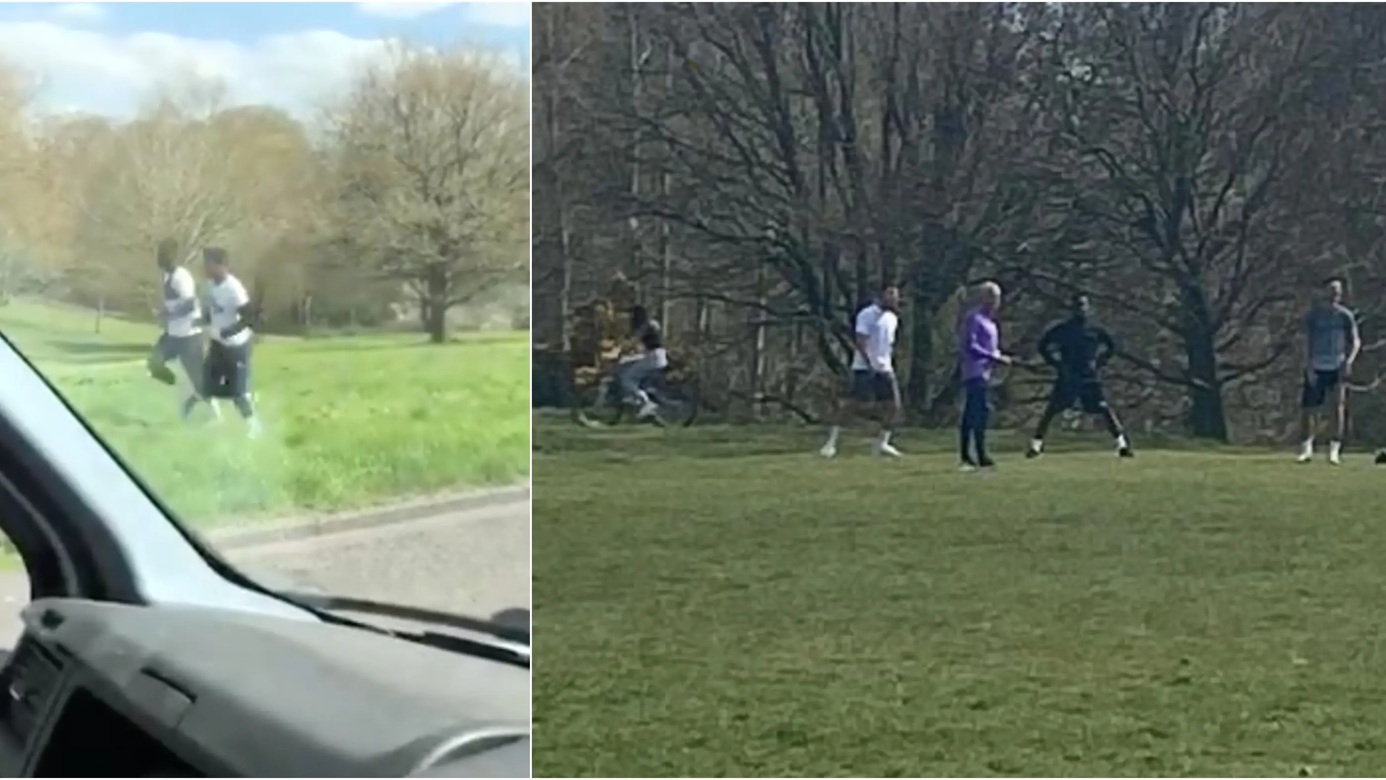 Im&aacute;genes del pol&eacute;mico entrenamiento de Mourinho y tres jugadores en un parque del norte de Londres