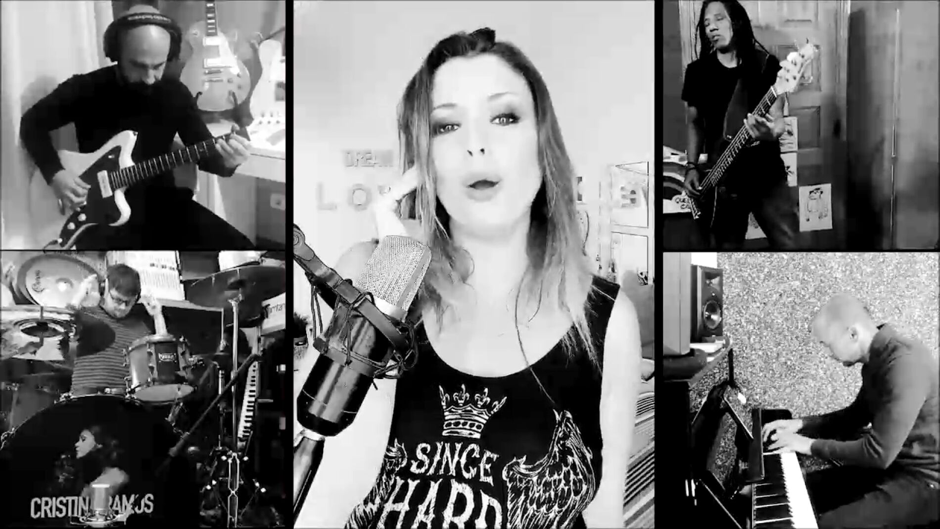 Cristina Ramos asombra cantando con sus m&uacute;sicos, cada uno desde su casa, su tema 'We can't know'