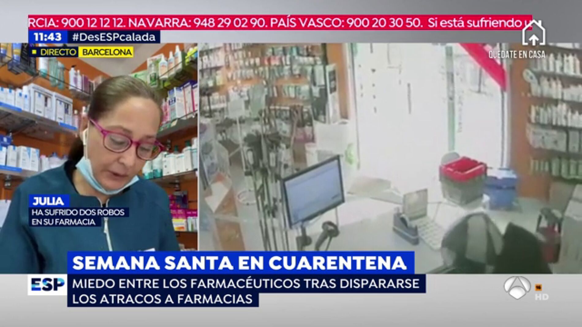 Farmace&uacute;tica atracada.