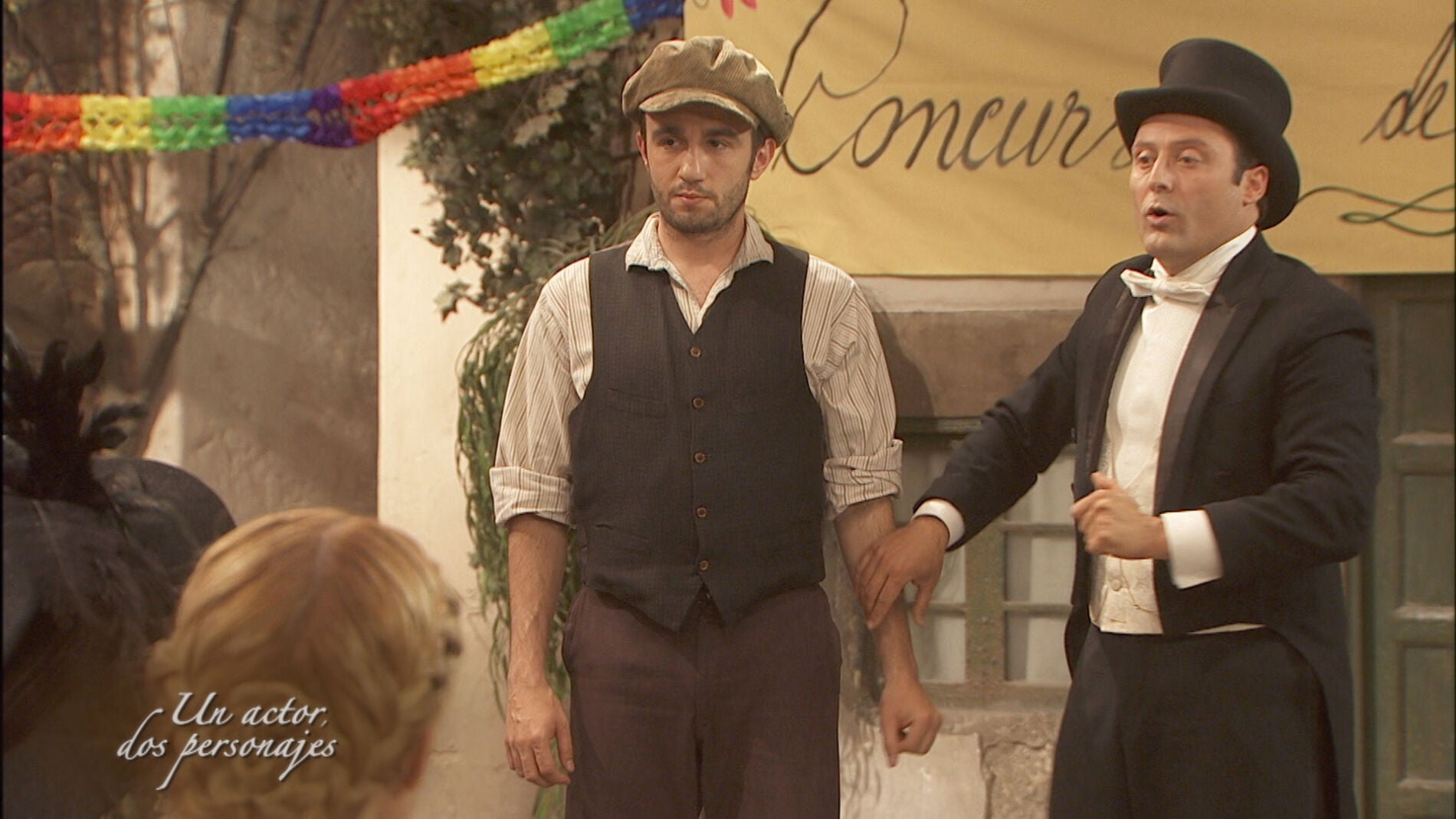 On&eacute;simo y Fidel, los dos personajes que ha interpretado Jos&eacute; Gabriel en Puente Viejo