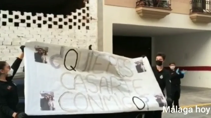 Pedida de mano en confinamiento