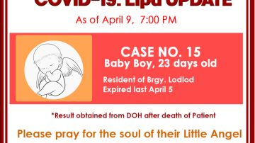 Bebé fallecido en Filipinas