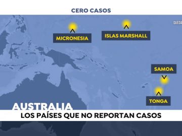 Los pa&iacute;ses sin casos de coronavirus en su territorio