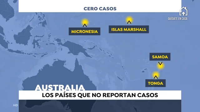 Los pa&iacute;ses sin casos de coronavirus en su territorio