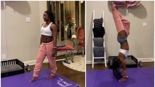 Simone Biles y el 'Handstand challenge'