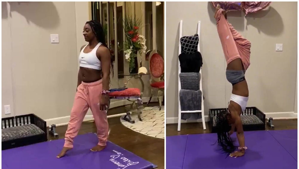 Simone Biles y el 'Handstand challenge'