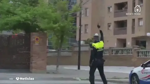 Homenaje de la policía local de Zaragoza Homenaje de la policía local de Zaragoza