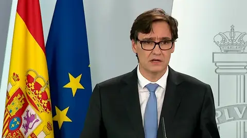 El ministro de Sanidad, Salvador Illa, en rueda de prensa El ministro de Sanidad, Salvador Illa, en rueda de prensa