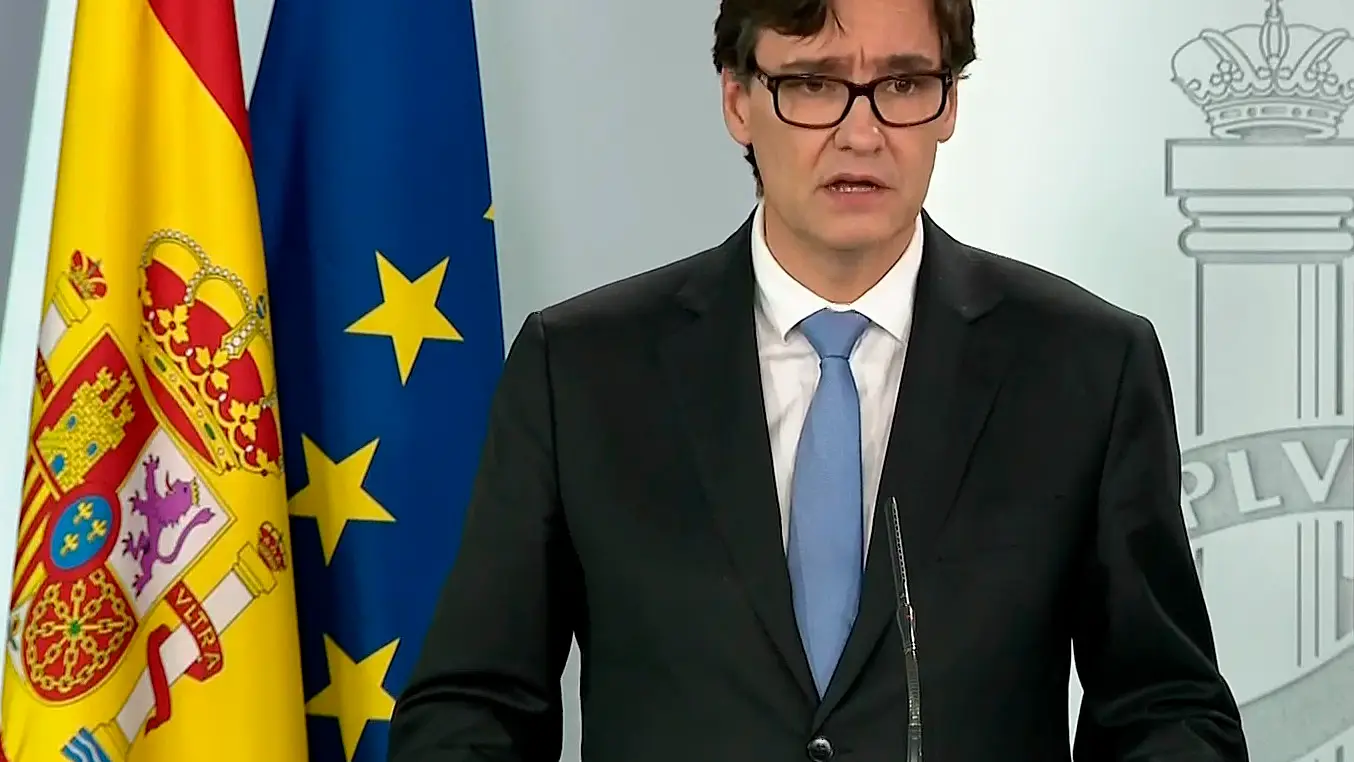 El ministro de Sanidad, Salvador Illa, en rueda de prensa