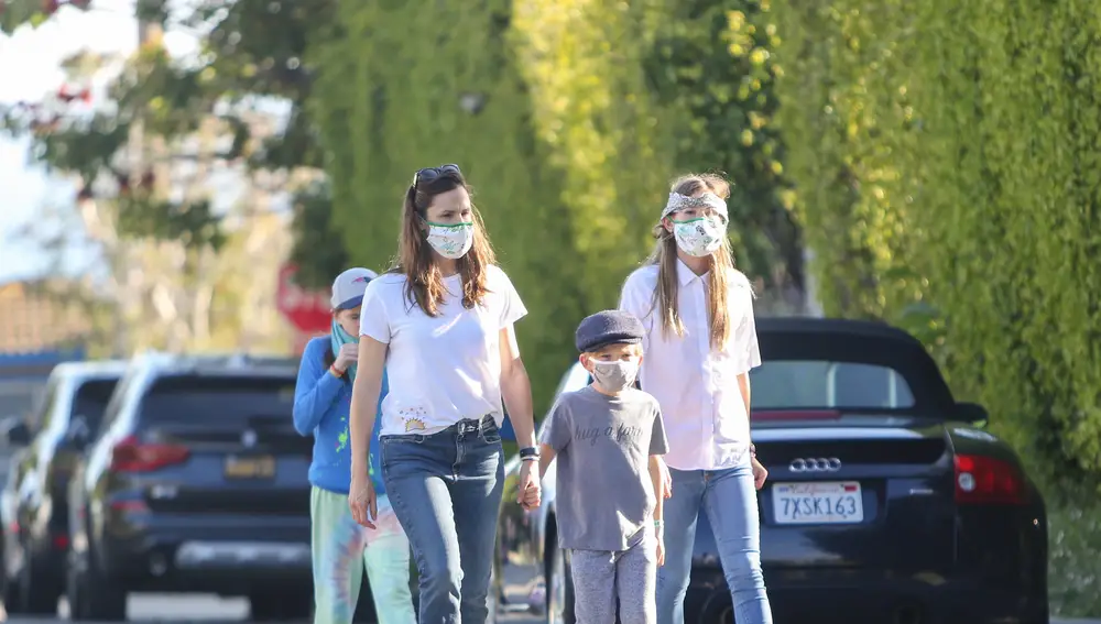 Jennifer Garner con sus hijos
