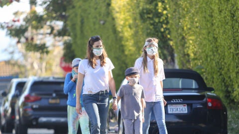 Jennifer Garner con sus hijos