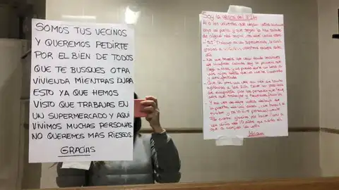 La nota que ha encontrado una trabajadora de supermercado en Cartagenea durante la pandemia de coronavirus Coronavirus