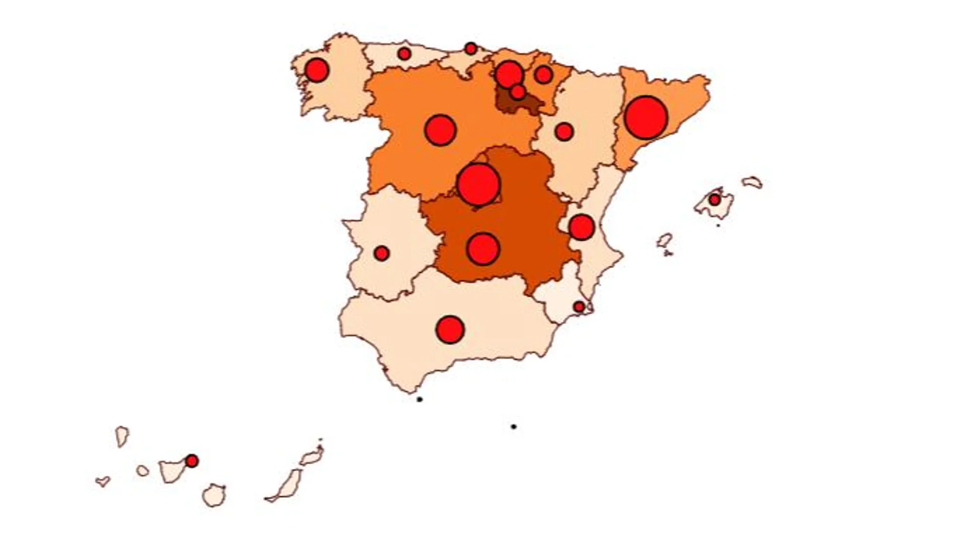 Mapa del coronavirus hoy martes 14 de abril Mapa del coronavirus hoy martes 14 de abril