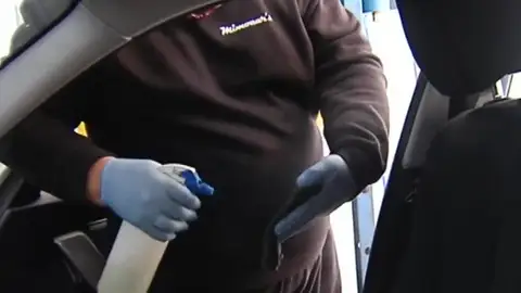 Coronavirus Limpieza coche Coronavirus. Limpieza coche