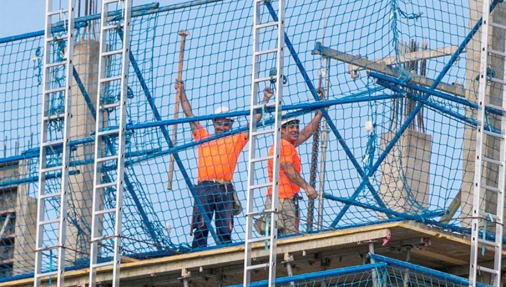 Trabajadores de la construcción.