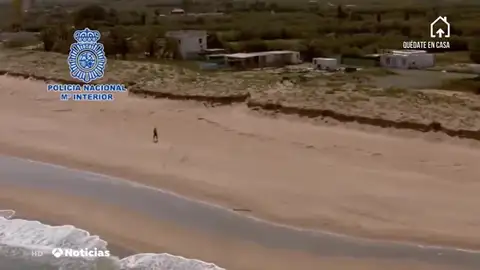 Multado por pasear por la playa en Valencia durante el confinamiento Multado por pasear por la playa en Valencia durante el confinamiento