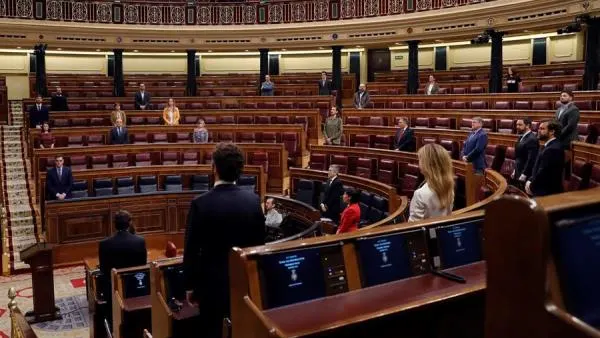 Minuto de silencio en el pleno en el Congreso