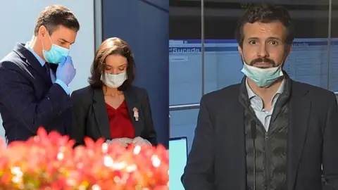 Políticos con mascarillas Políticos con mascarillas