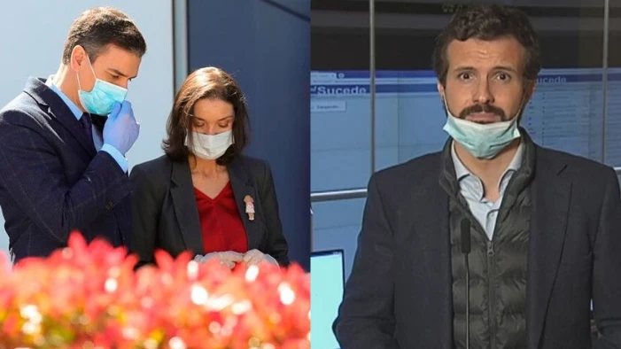 Políticos con mascarillas Políticos con mascarillas