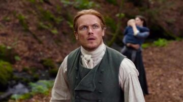 Sam Heughan como Jamie Fraser en 'Outlander'