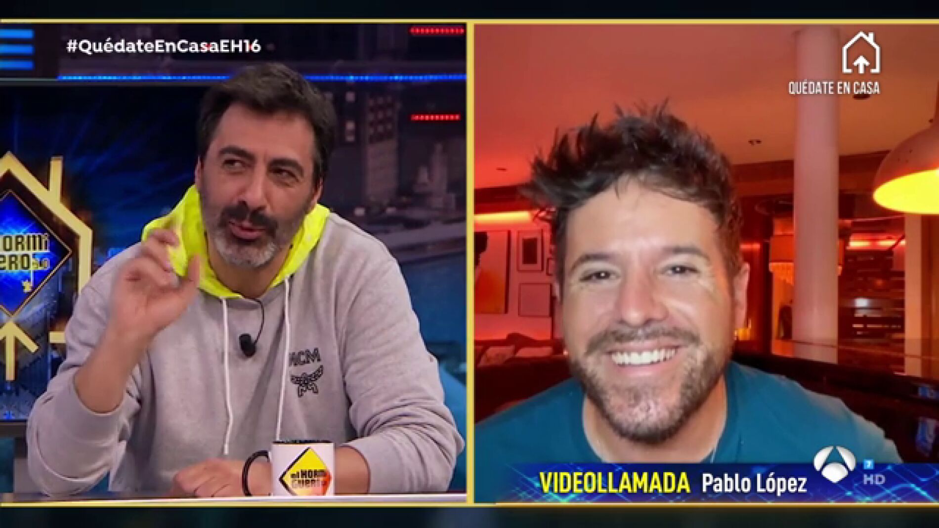 Disfruta de la entrevista al completo de Pablo L&oacute;pez en 'El Hormiguero 3.0: qu&eacute;date en casa'