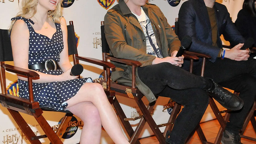 Evanna Lynch junto a Rupert Grint y Matthew Lewis Evanna Lynch junto a Rupert Grint y Matthew Lewis