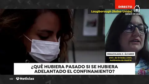 Inmaculada C. Álvarez, autora del estudio de FEDEA: "Un adelanto del confinamiento habría logrado reducir los casos en un 62,3%" Inmaculada C. Álvarez, autora del estudio de FEDEA: "Un adelanto del confinamiento habría logrado reducir los casos en un 62,3%"