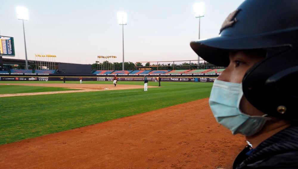 Fotografía de un partido de béisbol en Taiwán