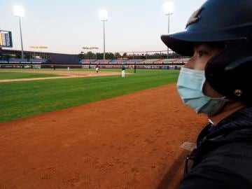 Fotografía de un partido de béisbol en Taiwán