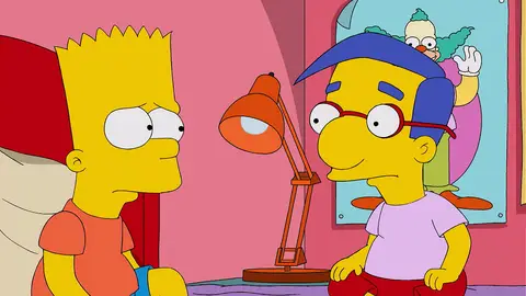 Bart y Milhouse Los Simpson