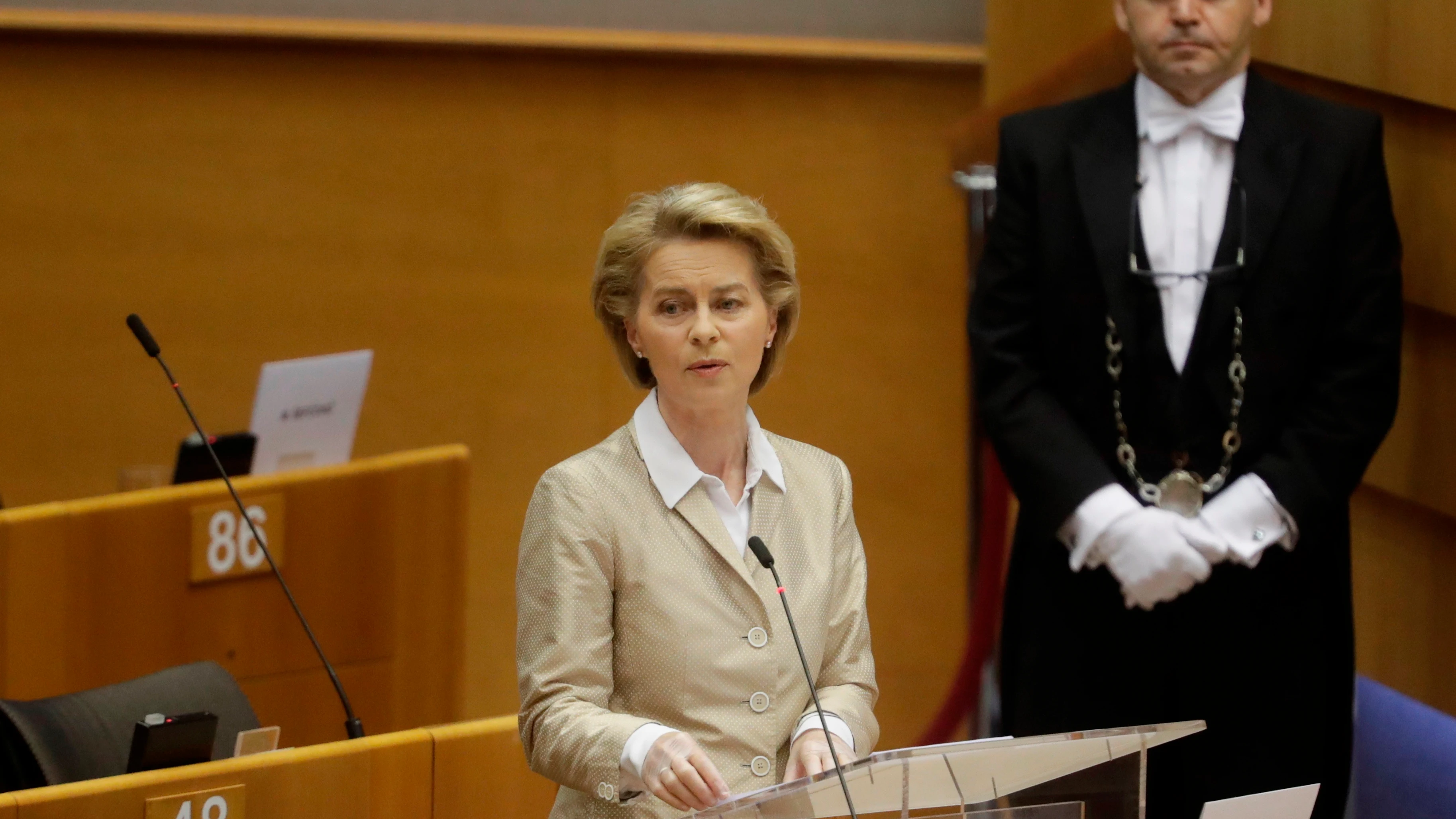 La presidenta de la Comisi&oacute;n Europea (CE), Ursula von der Leyen