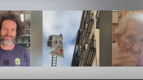 Inocencia y su nieto Julián Inocencia y su nieto Julián