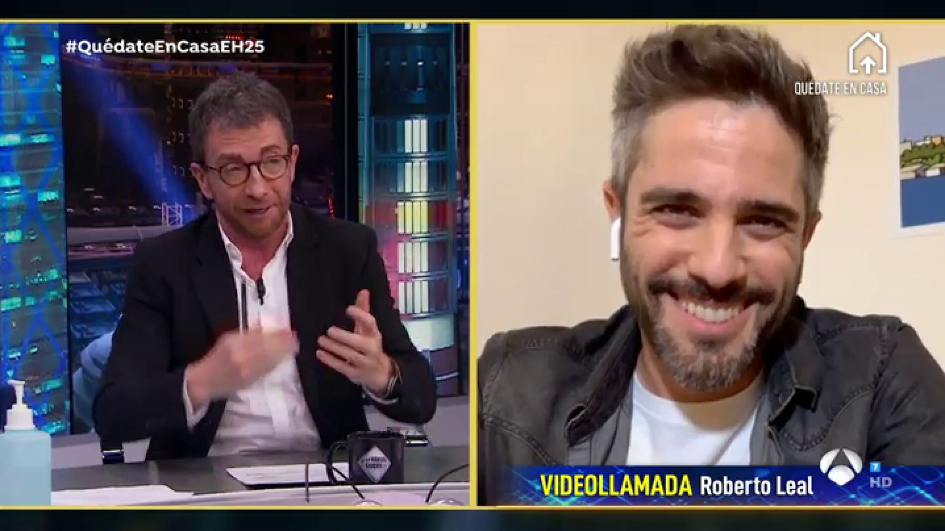 La calurosa bienvenida de Pablo Motos a Roberto Leal 