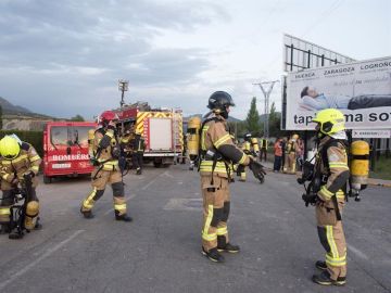 Incendio en Sabiñángo.